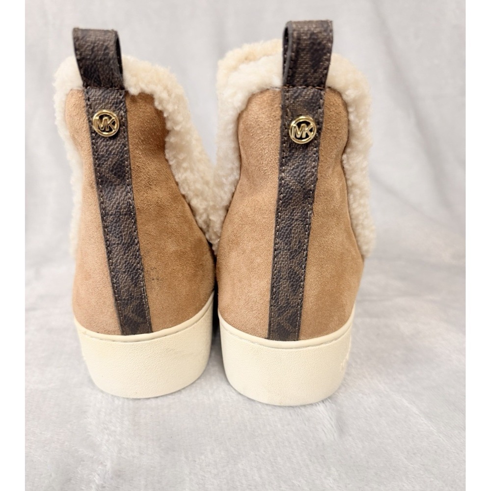 Michael Kors Brown Suede leather Lined Ankle Boots SZ 8 Pull on - Picture 4 of 8